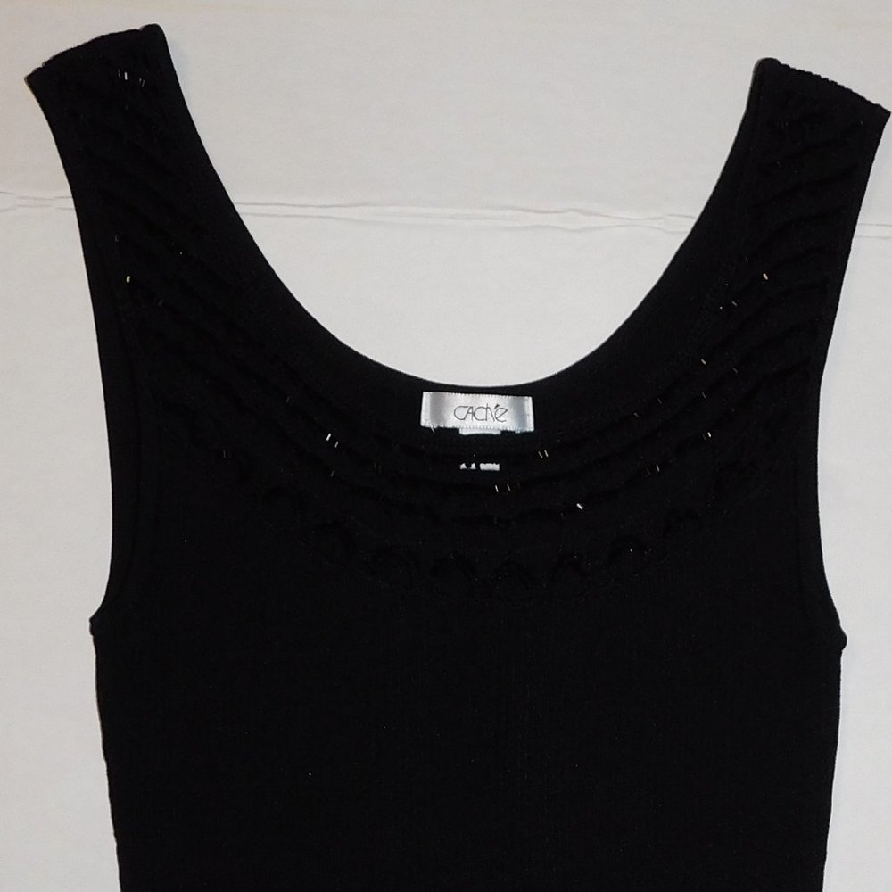 Black Tank Top Cache Small - Picture 2 of 9